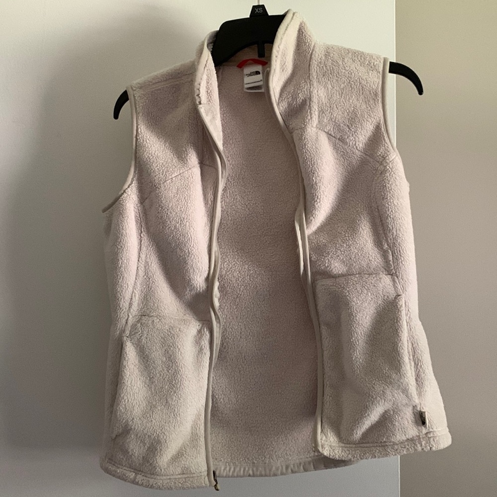 White Womens small North Face fleece vest